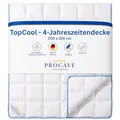PROCAVE TopCool 4 Jahreszeiten Qualitäts-Bettdecke mit Druckknöpfen für Winter und Sommer | Soft-Komfort-Bettdecke | kochfeste Steppdecke 200x220cm