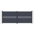 Casanoov Flügeltor Cimone 400x160cm Graues Aluminium