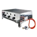 DEMA Edelstahl Gasbräter – 3-flammiger Gastrobräter mit 10 kW, Gasgrill & Tischgrill inkl. Grillrost