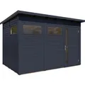 Bertilo Holz-Gartenhaus Pentus 3 Anthrazit 337 cm x 234 cm FSC®