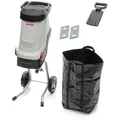 IKRA Elektro Gartenhäcksler Messerhäcksler IMH 2800| 2800 W | Äste bis 45 mm | Wendemesser aus Stahl | inkl. 45 L Fangsack, Stopfer & Ersatzmesser