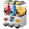 VEVOR kommerzieller Frozen Drink Maker, 15 L x 3 Slush-Maschine mit drei Tanks, 180 Tassen Margarita-Smoothie-Maschine aus Edelstahl, Slush-Make
