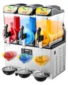 VEVOR Gewerbliche Slush Eis Maschine 45 L Slushie-Maker mit 3 Tanks, Crushed Ice-Maschine aus Edelstahl für 180 Tassen Margarita und Smoothies, Eis-Slush-Maschine für Zuhause Gastronomie Cafés Bars