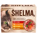 Shelma Katzenfutter Rind/Truthahn/Huhn/Ente 12x85g