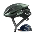 ABUS Rennradhelm PowerDome ACE - mit ABUS Race Cap - leichter Fahrradhelm mit cleverem Belüftungssystem - Made in Italy - für Damen und Herren - Grün, Größe L