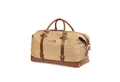 DRAKENSBERG Reisetasche Weekender »Owen« Khaki-Beige, Damen, Herren, elegant, wasserabweisendes Canvas, Leder, erweiterbar