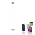 LED Stehlampe smarthome Downlight Uplight Funktion warmweiß silber Wohnzimmer