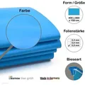 Premium Poolfolie Für Styroporpool, 800 Cm X 400 Cm X 150 Cm, Stärke: 0,8mm, Blau, Keilbiese