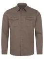 Rock Creek Herren Hemd Jeanshemd Freizeithemd Denim Hemden Langarm Regular Männer Jeans Hemd Kentkragen Übergangshemd H-339 Braun XL