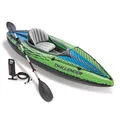 Intex 68305 Kajak Challenger K1 Set Schlauchboot Paddelboot + Alu Paddel Pumpe