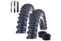 maxxi4you Fahrradreifen 2x Kenda K-850 20x2.0 Schwarz + 2x AV Schlauch + Reifenheber