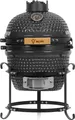 BBQ-Toro Kamado Grill Holzkohlegrill Ø 32 cm "HAIIRO" mit Grillrost und Thermometer, Grau