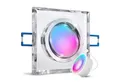SSC-LUXon LED Einbaustrahler Glas Einbaustrahler flach eckig schwenkbar mit WiFi LED RGB Lampe, Smart