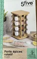 5Five Simply Smart Bambus-Gewürzkarussell m. 16 Gewürzdosen Glas 27.7cm Geschenk