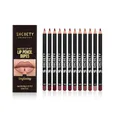 Baorder 12 Farben Matte Lip Liner Set, Premium Waterproof Smooth Lip Pencils, Long Lasting Nude Liner Lipstick for Defining & Filling Lips