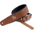 Ortega OSCU-5 Gitarrengurt Echtleder Tan Braid