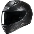 Motorrad Helm XXS - HJC C10 Epik Integralhelm - schwarz-silber-gold matt