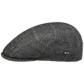 Lipodo Flatcap Schirmmütze Karomuster Made in Italy Damen und Herren Sommer Winter anthrazit 60 cm
