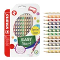 STABILO - Ergonomischer dicker Buntstift für Rechtshänder - EASYcolors - 12er Pack mit Spitzer - 12 Spezialfarben