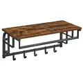 VASAGLE Wandgarderobe LCR12BX braun Metall 5 Haken 66,0 x 27,0 cm, 1 St.