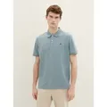 TOM TAILOR Poloshirt Poloshirts Piqué Poloshirt aus Baumwolle grau L