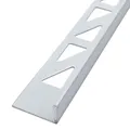 Dalsys Fliesenschiene Winkelprofil Aluminium (eloxiert) Weiß 2,5m x 8mm, Fliesenprofil