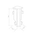 Innenecke 6cm Eiche cappuccino EGGER kubisches Profil 2 Stück