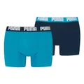 PUMA Herren Boxer Boxershorts Shorts Unterhosen Comfort Stretch 2er Pack, Farbe:Blau, Größe:XL, Artikel:-013 Speed Blue