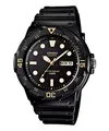Casio MRW-200 Standard Quarz Armbanduhr Herren Übersee Modell, Schwarz X Gold Mrw-200h-1ev