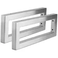 Natural Goods Berlin Wandregalhalter Wandkonsole RECHTECK, 2-tlg. silberfarben 40 cm