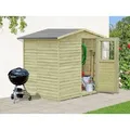 Belladoor Gartenhaus Belladoor Gartenhaus Dortmund 180×180 cm 9 mm, BxT: 180x180 cm braun|grün 180 cm x 180 cm