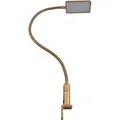 kalb LED Bettleuchte 4W Dimmbar Warmweiß Leseleuchte Flexibler Schwanenhals 1er Set Messing Matt