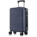 Premium Reisekoffer TSA-Schloss,YKK-Reißverschluss Hartschalen-Koffer Trolley Kabinenkoffer Rollkoffer Suitcase Handgepäck 4 Rollen (Dunkelblau, XL) - Dunkelblau