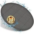 tillvex Pool-Bodenschutzfliese Whirlpool Unterlage rund 240 cm Bodenmatte Pool Unterlage, Untergrund Bodenschutz schützt & isoliert, Matte für Outdoor Thermo Bodenschutzmatte grau 240 cm x 240 cm x 1 mm