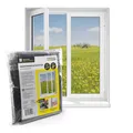 EASYmaxx Fliegengitter für Fenster mit Klettverschluss | Moskitonetz zuschneidbar bis 150x130cm | Einfache Montage des Insektenschutzes - ohne Bohren & Schrauben | Selbstklebendes Klettband [Schwarz]