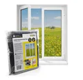 EASYmaxx Insektenschutz-Fensterrahmen Moskitonetz mit Klettverschluss, (1-St), 130x150cm zuschneidbar mit Klettbefestigung