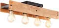 Brilliant Deckenleuchte Calandra, ohne Leuchtmittel, E27, Metall/Holz, schwarz/holz