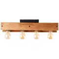 BRILLIANT Calandra Deckenleuchte 4flg schwarz/holzfarbend 99450/76 - Schwarz