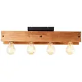 Brilliant Deckenleuchte, Schwarz, Holz, 60x11.7x13.5 cm, Lampen & Leuchten, Innenbeleuchtung, Deckenleuchten