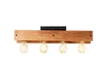 Brilliant Deckenleuchten Calandra, Lampe, Calandra Deckenleuchte 4flg schwarz/holzfarbend, 4x A60, E27, 4