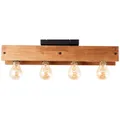 Brilliant 99450/76 Calandra Decken Leuchte Lampe 4-flg E27 schwarz Holz dimmbar