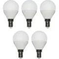 5 x LED Glühlampe Glühbirne Tropfen Kugel E14 4W Ersatz für 30W 320lm 4000K 230V
