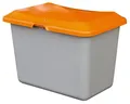 CEMO GFK-Streugutbehälter ohne Entnahmeöffnung grau orange 400 L 10569