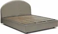 Quadratisches und halbes Bett Concetta, Containerbett mit Stoffbespannung, 100% Italy, Frontöffnung, passend für Matratze Cm 120x190, Turteltaube