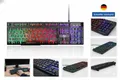Rii Gaming Tastatur PC, RGB Tastatur kabelgebunden, Regenbogen Beleuchtete Tasta