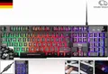 Rii Gaming Tastatur PC, RGB Tastatur kabelgebunden, Regenbogen Beleuchtete Tasta