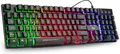 Rii Gaming Tastatur PC, PS4 Tastatur USB, Regenbogen Beleuchtete Tastatur LED
