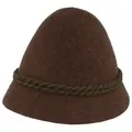 Breiter Filzhut Lederhosenhut braun L