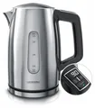 Arendo Wasserkocher mit Temperatureinstellung 35°C - 100°C, Temperaturanzeige, Temperaturwahl, Edelstahl, 1,7 L, 2200W, Warmhaltefunktion, silber