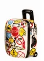 Spardose Reisekoffer Trolley weiss Verkehrsschilder H 15,5 cm Sparbüchse Reise